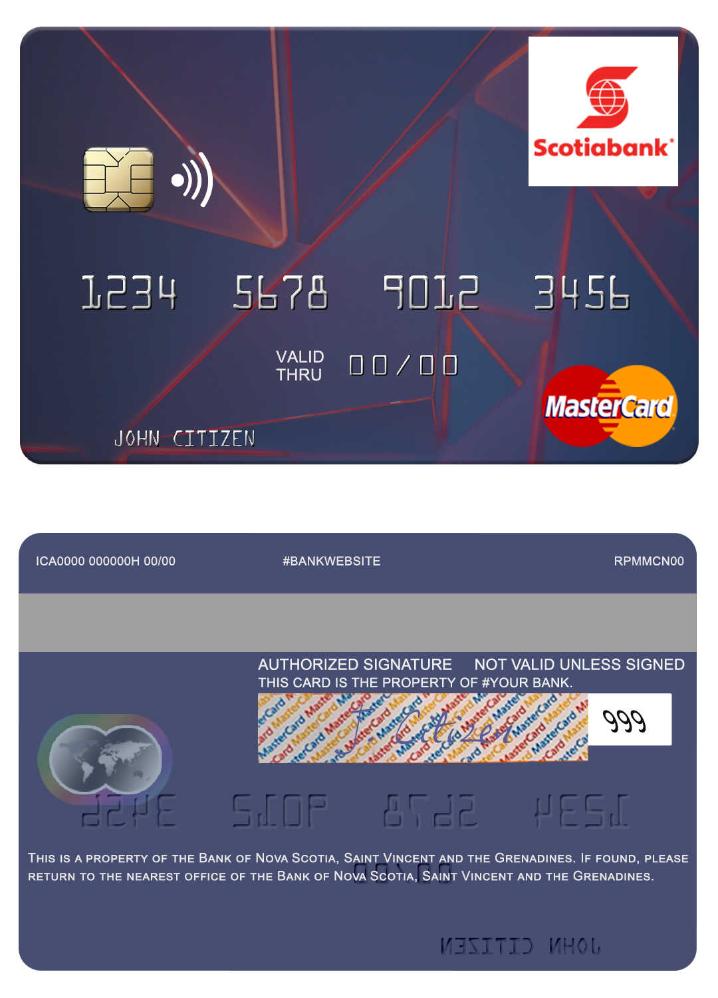 Saint Vincent and the Grenadines Bank of Nova Scotia mastercard
